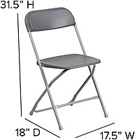 Flash Furniture Hercules Series Commercial-Grade Plastic Folding Chair - 650LB Weight Capacity
