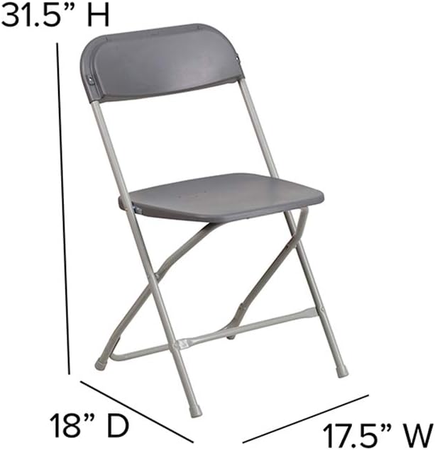 Flash Furniture Hercules Series Commercial-Grade Plastic Folding Chair - 650LB Weight Capacity