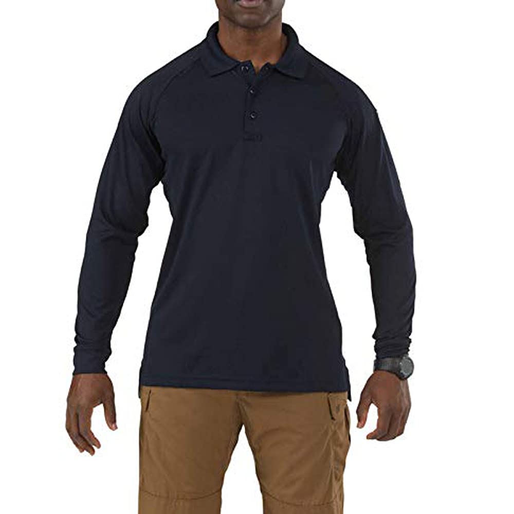 5.11 Tactical Men's Performance Long Sleeve Work Polo, 100% Polyester, Style 72049/72049T