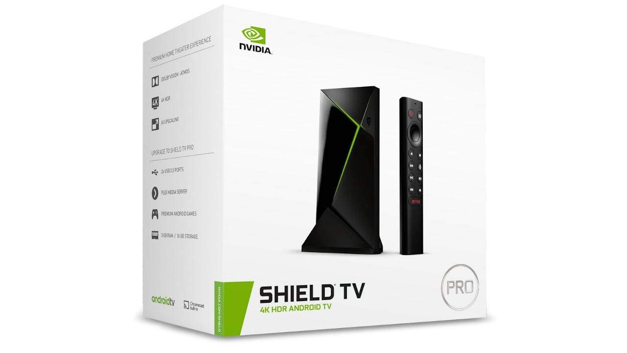 NVIDIA SHIELD Android TV Pro Streaming Media Player; 4K HDR movies, live sports, Dolby Vision-Atmos, AI-enhanced upscaling
