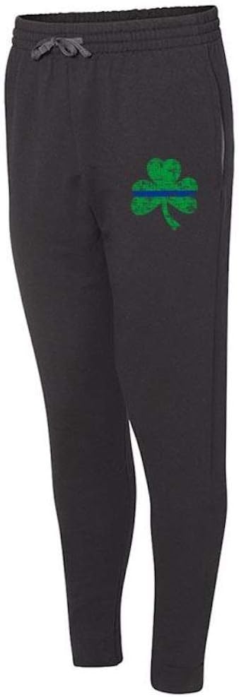 THIN BLUE LINE USA St. Patrick's Day Shamrock Jogger Pants