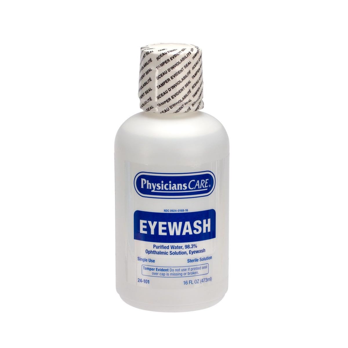 PhysiciansCare Eye Wash Solution, Sterile Isotonic Buffered Solution for Flushing & Irrigating Eyes