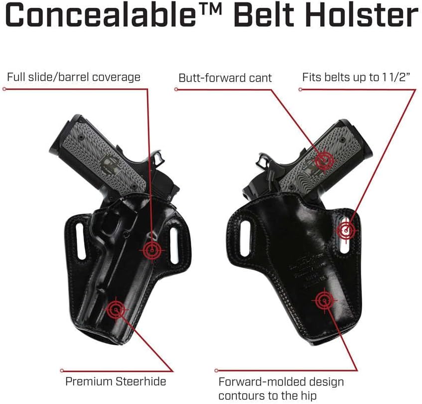 GALCO Concealable Leather Belt Holster