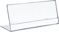 Azar Displays Acrylic L-Shaped Sign Holders, Clear - Pack of 10