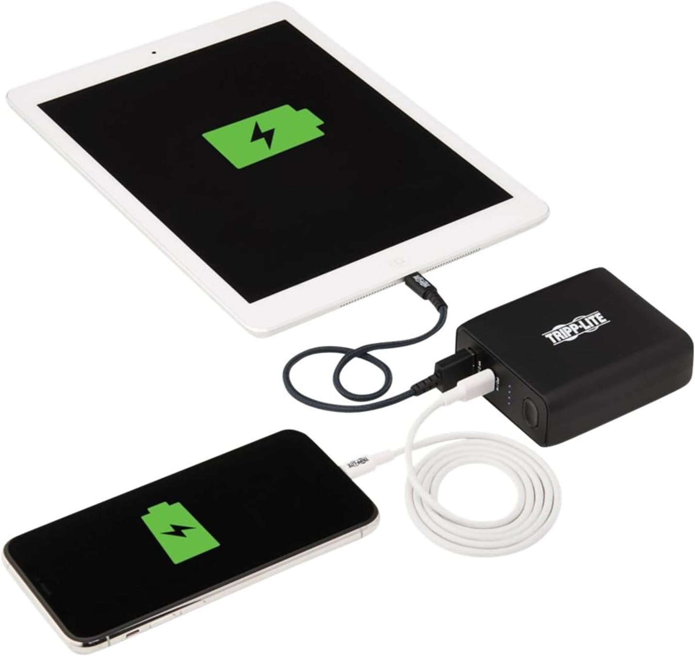 Tripp Lite Portable USB Mobile Power Bank Battery Wall Charger Combo 5K mAh (UPBW-05K0-1A1C)