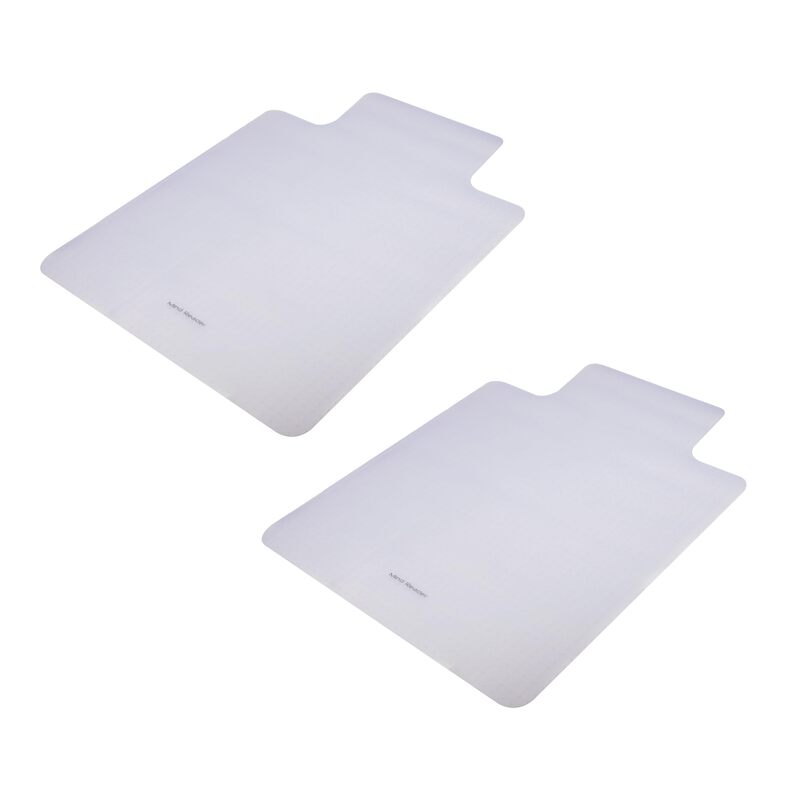 Mind Reader Office Chair Mat for Carpet, Chair Mat, PVC, 47.5" L x 35.5" W x 0.125" H, Set of 2, Clear Clear Set of 2