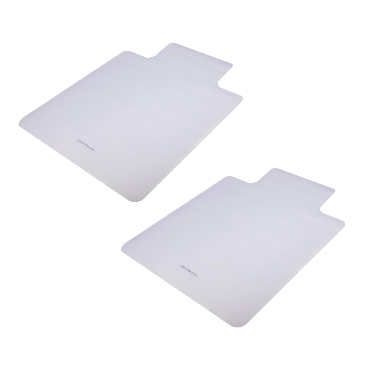 Mind Reader Office Chair Mat for Carpet, Chair Mat, PVC, 47.5" L x 35.5" W x 0.125" H, Set of 2, Clear Clear Set of 2