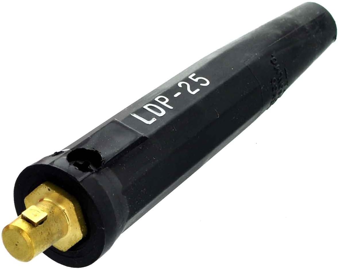 LENCO MARINE Machine Plug, 4-8 AWG, 150 Amps, Black, Outdoor, Welding Cable