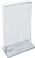 Azar Displays Double-Foot 2-Sided Acrylic Sign Holders