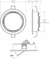 Lumitec Positionable Mirage LED Down Light, Water sealed, Positionable Polished Housing Spectrum RGBW Light