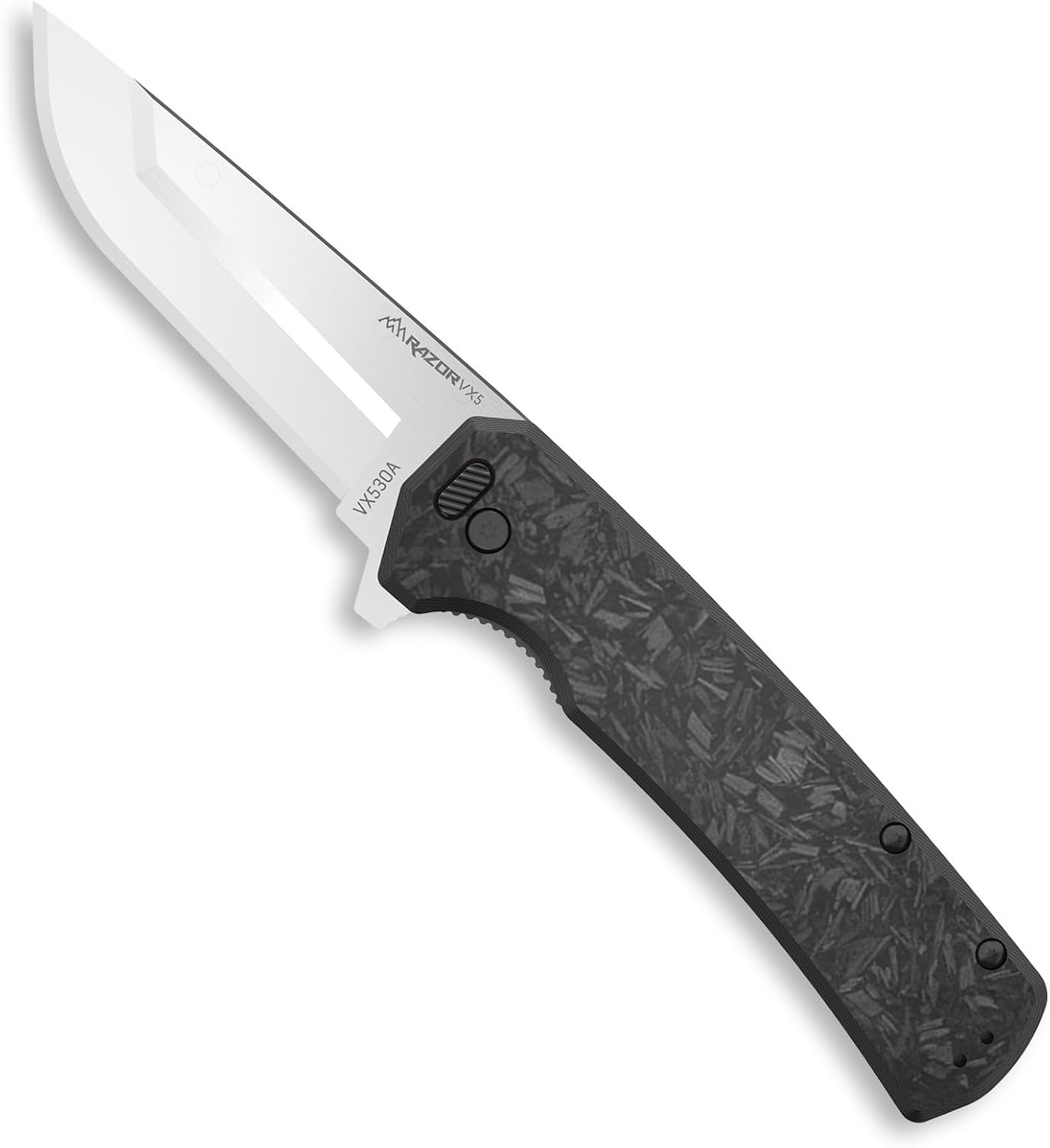 OUTDOOR EDGE Razor VX5 | Replaceable Blade EDC Folding Pocket Knife | 3" Blade, Ceramic Ball Bearings, Carbon Fiber Handle