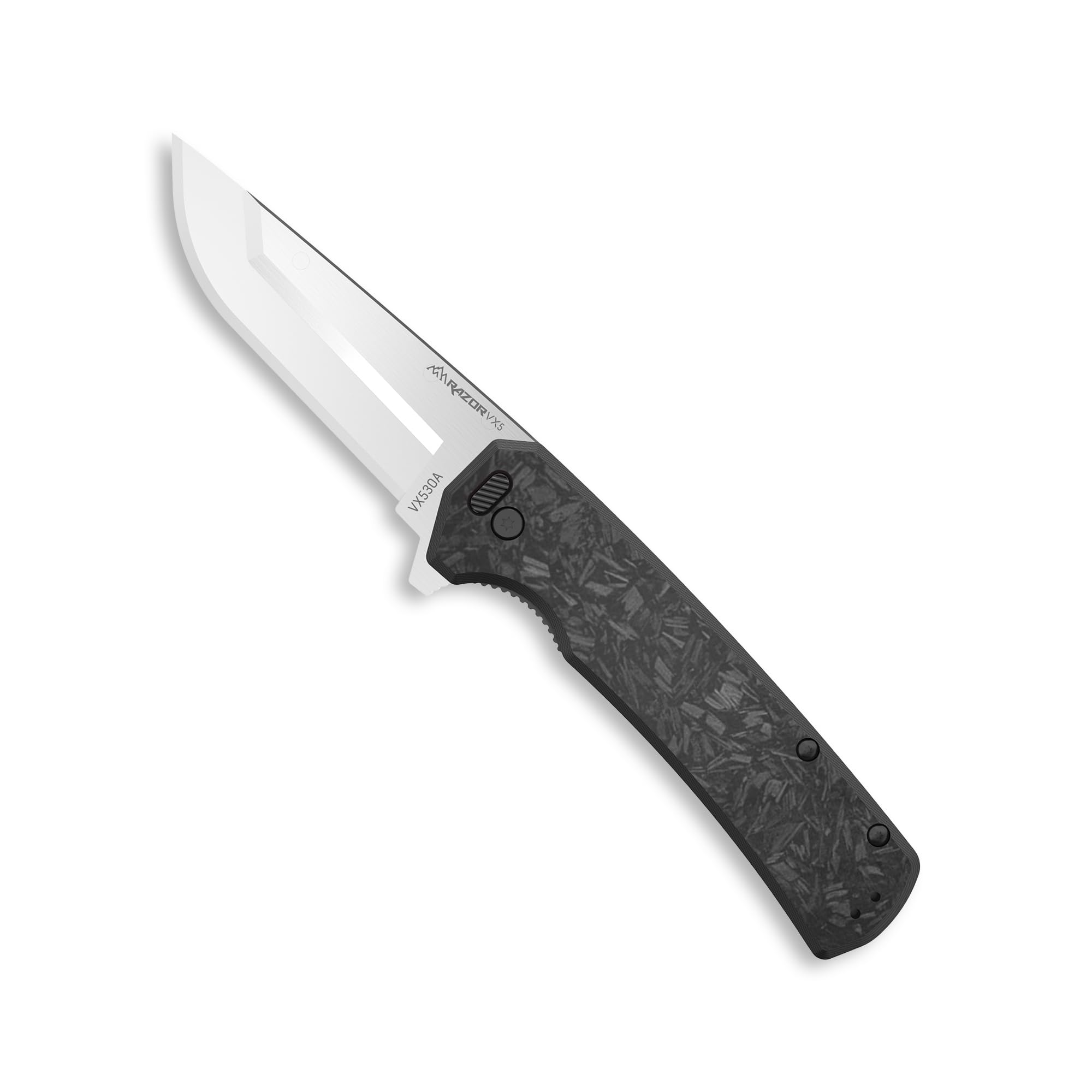 OUTDOOR EDGE Razor VX5 | Replaceable Blade EDC Folding Pocket Knife | 3" Blade, Ceramic Ball Bearings, Carbon Fiber Handle