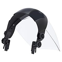 SELLSTROM Safety Face Shield with Universal Hard Hat Slot Adapter, Clear Anti-Fog Polycarbonate