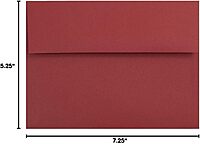 JAM PAPER Premium Dark Red Invitation Envelopes