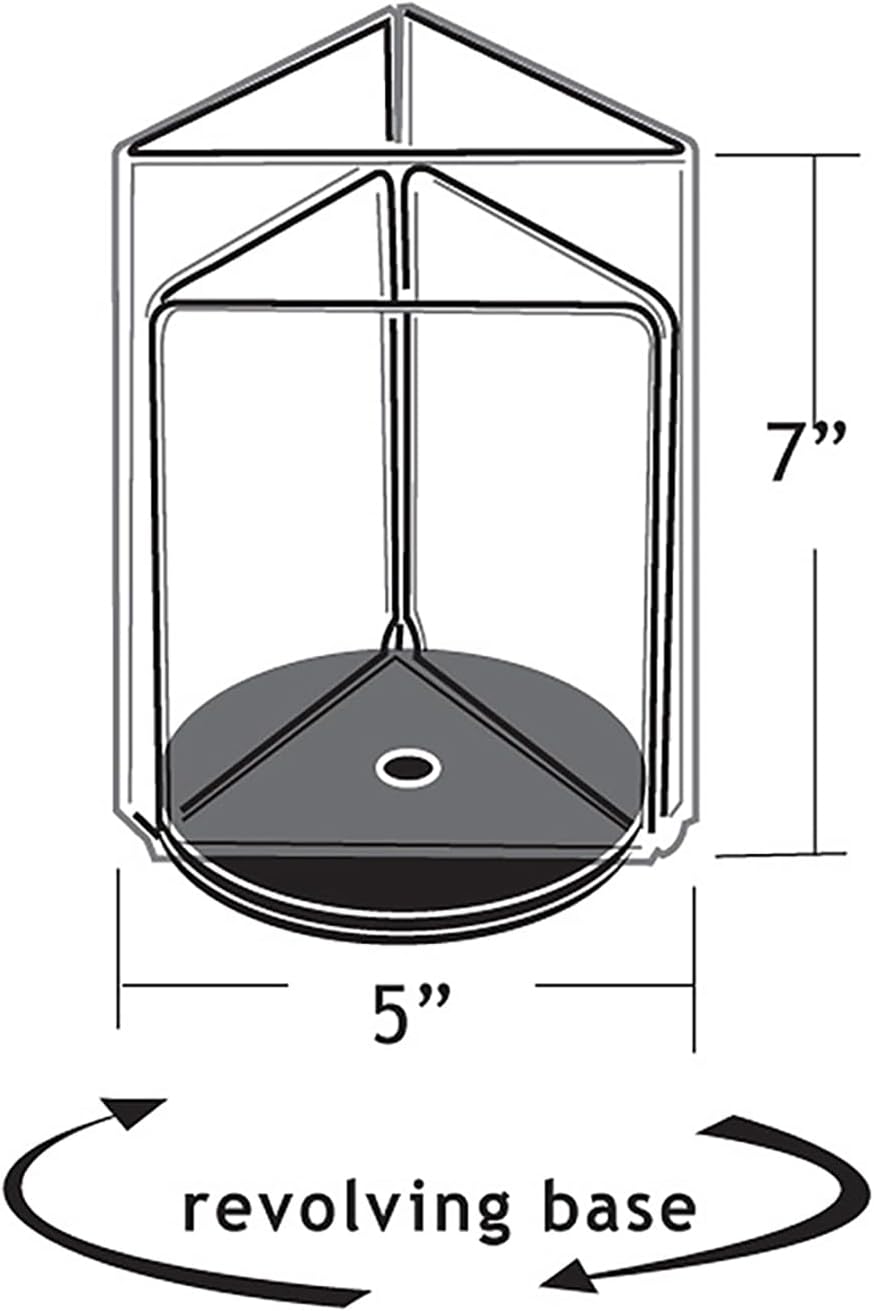Azar Displays 3-Sided Acrylic Revolving Sign Holder