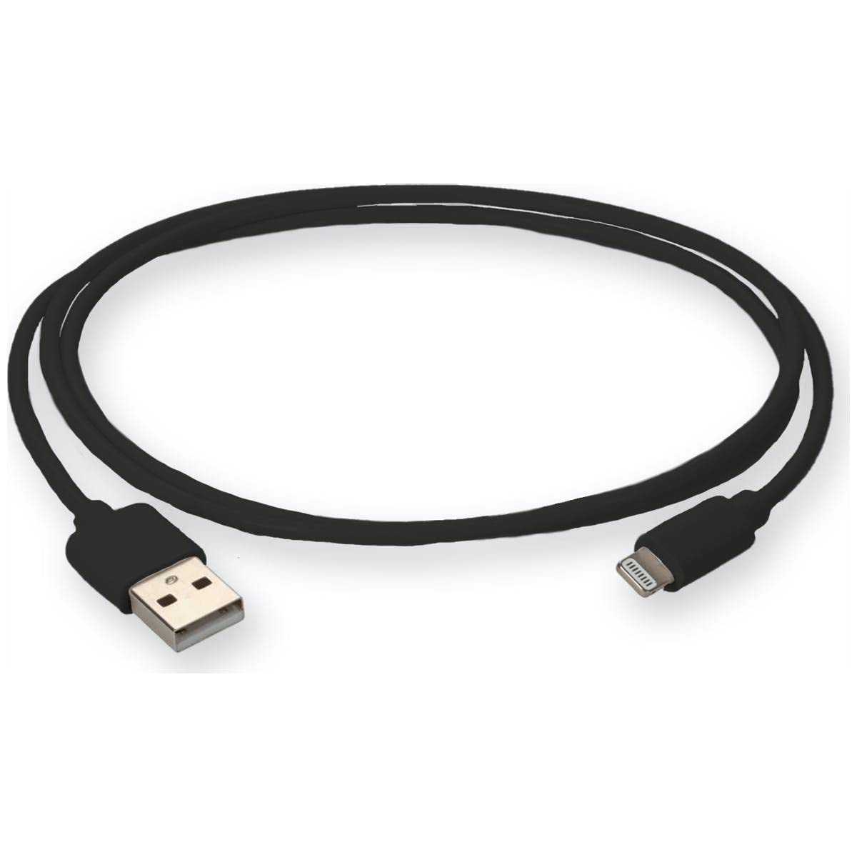 AddOn 1.0m (3.3ft) USB 2.0 (A) Male to Lightning Male Sync and Charge Black Cable
