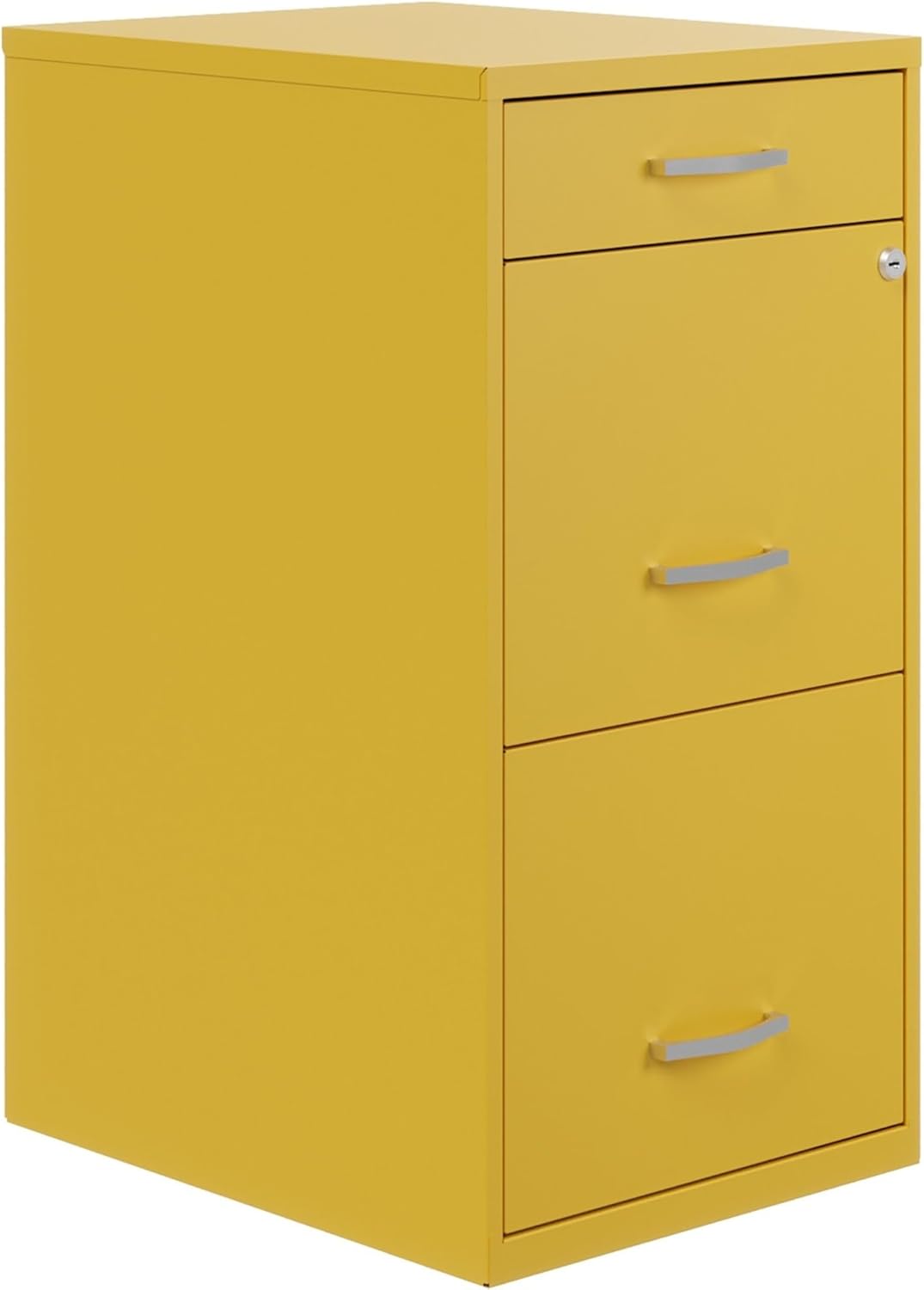 Realspace SOHO Organizer 18inD Vertical 3-Drawer File Cabinet, Gold