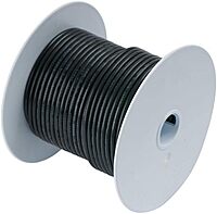 Ancor 106025 Marine Grade Electrical Primary Tinned Copper Boat Wiring (12-Gauge, Black, 250-Feet)