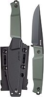 KA-BAR Apex Fixed Blade Knife 3.9" Clip Point D2 Black PVD Blade Glass Filled Nylon Handle Green