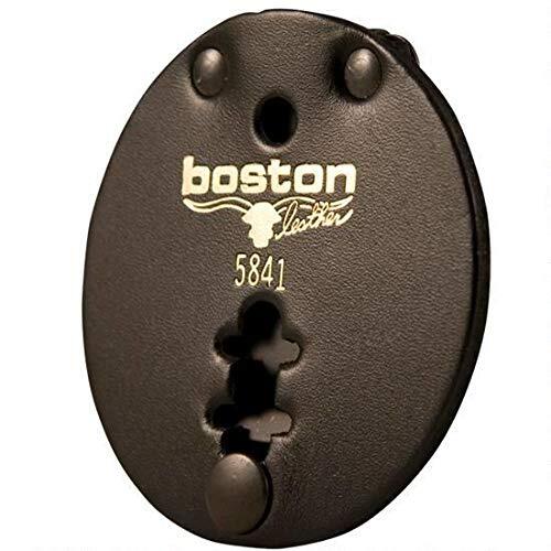 BOSTON LEATHER Round Clip-On Badge Holder