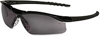 MCR Safety DL112 Dallas Safety Glasses with Polished Black Frame and Gray Lens