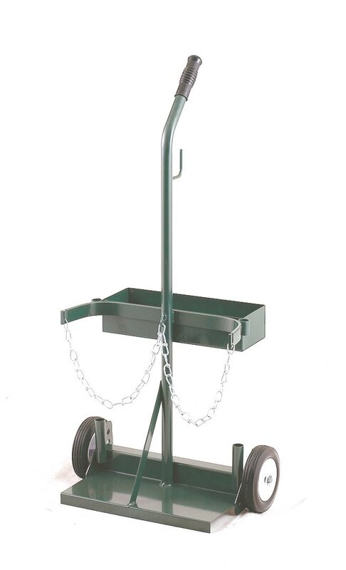 Harper Trucks 106T-21 Welding Cylinder Hand Truck, 40-Inch High x 19-Inch Wide, Tool Box, 6-Inch Pneumatic Wheels