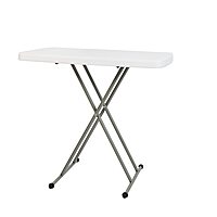Flash Furniture Elon Folding Table - Granite White - Height Adjustable - 30 Inch - TV Tray