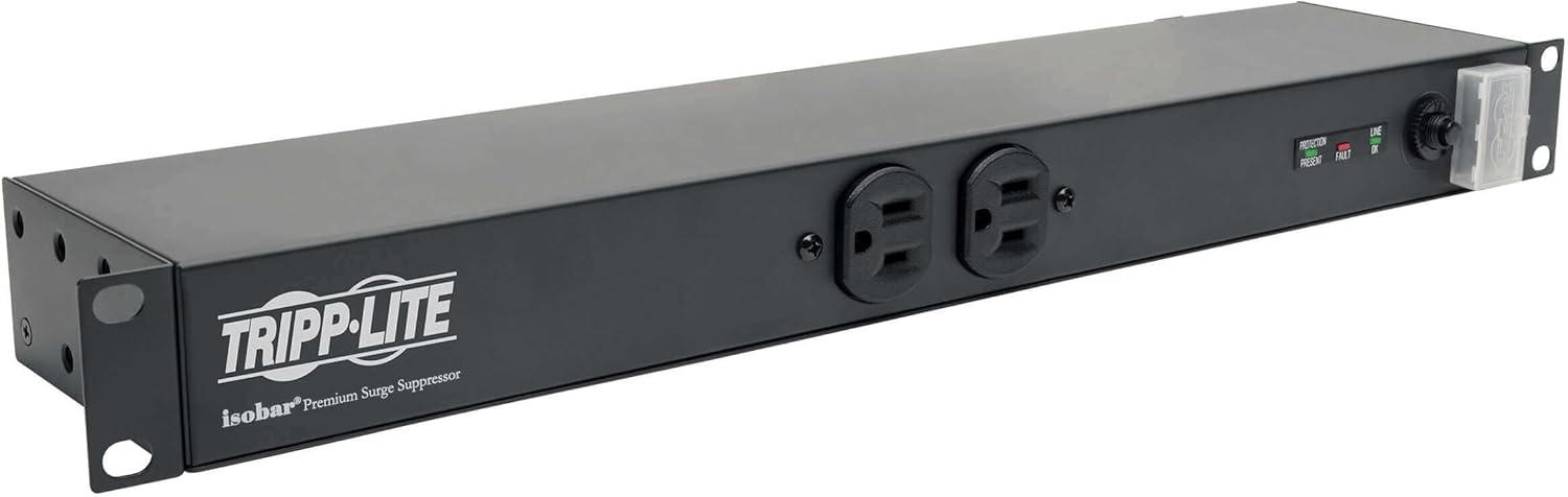 Tripp Lite 1U Rackmount Power Strip PDU, 15A 120V, 15ft Cord
