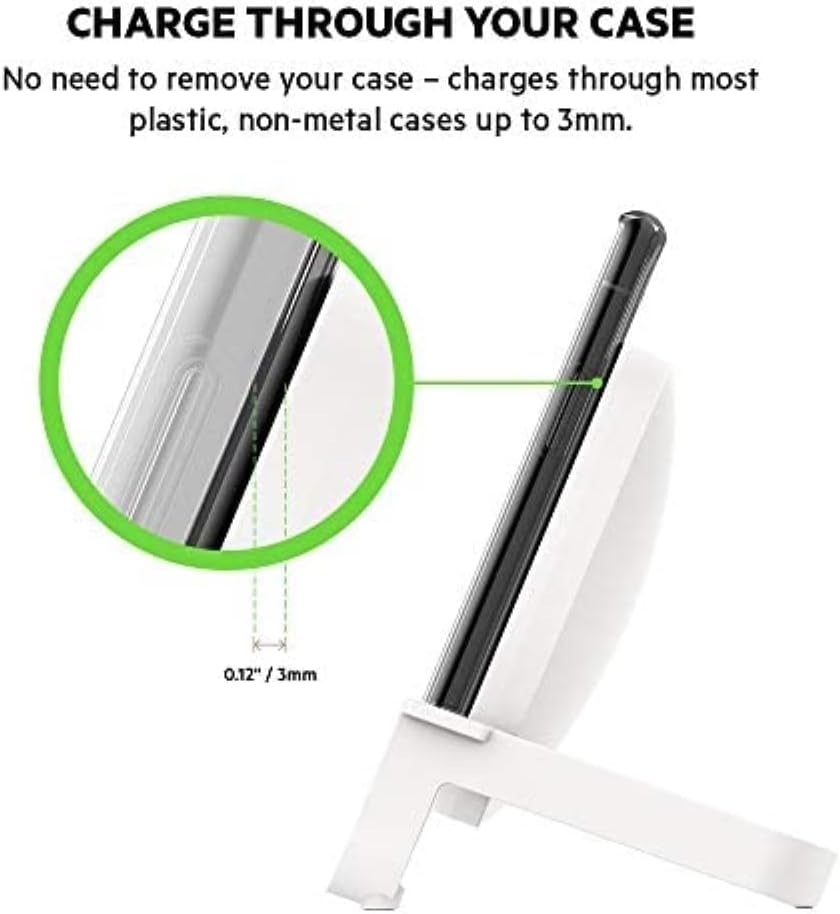 Belkin Quick Charge 10W Wireless Charger - Qi-Certified Charger Stand for iPhone