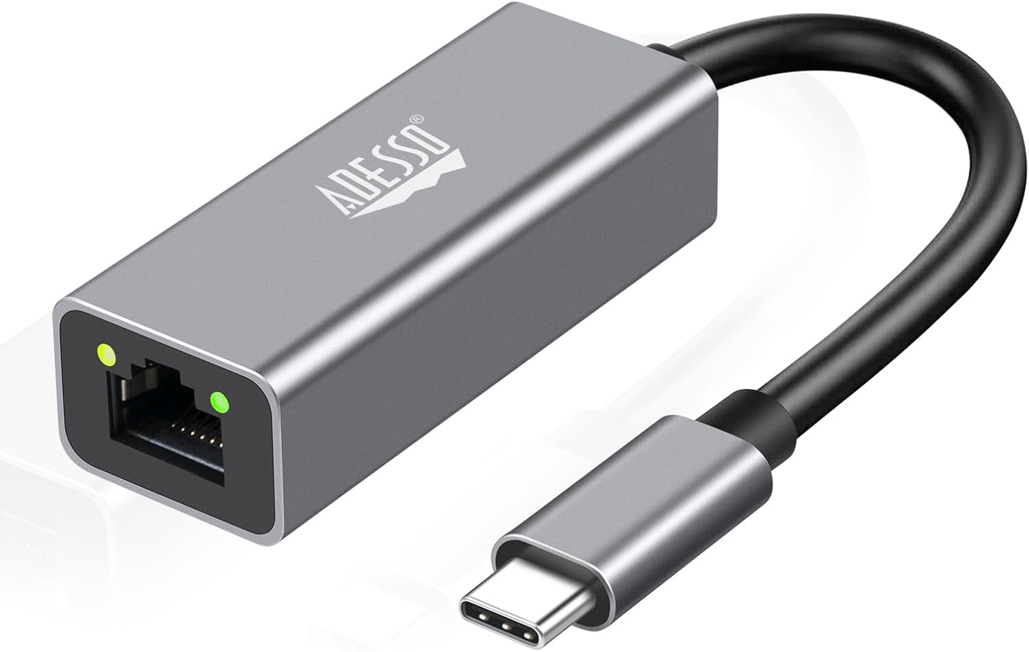 AUH-5000 USB-C to Ethernet Network Adapter - Gigabit Speed, Aluminum Alloy Case, LED Indicator, Plug & Play