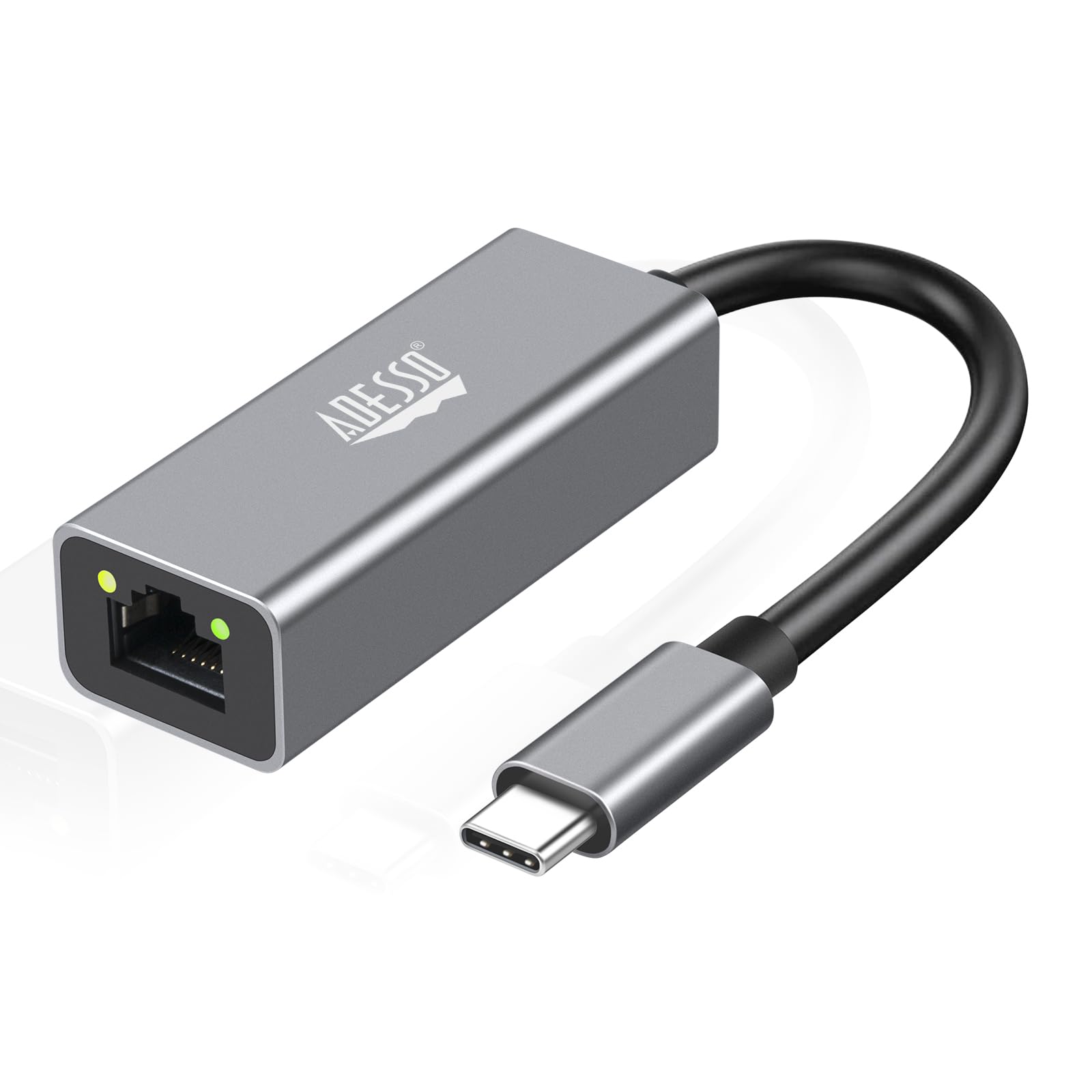 AUH-5000 USB-C to Ethernet Network Adapter - Gigabit Speed, Aluminum Alloy Case, LED Indicator, Plug & Play