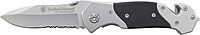 Smith & Wesson 8in High Carbon S.S. Folding Knife with 3.3in Drop Point Blade and S.S. with G-10 Inlay Handle for Outdoor, Tactical, Survival and EDC Box