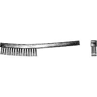 Ampco Safety Tools B-400 Scratch Brush, 4 Rows x 19 Columns, Bronze, Curved Handle