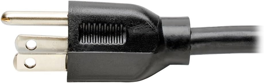 Tripp Lite 8ft Heavy Duty Power Extension Cord Cable 15A 14 AWG 5-15P to Right-Angle C15 Black 8' (P019-008-C15RA)