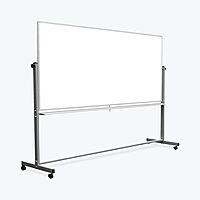 Luxor Mobile Dry Erase Double-Sided Magnetic Whiteboard with Aluminum Frame and Stand - 96"W x 40"H