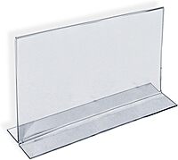 Azar Displays Double-Foot 2-Sided Acrylic Sign Holders