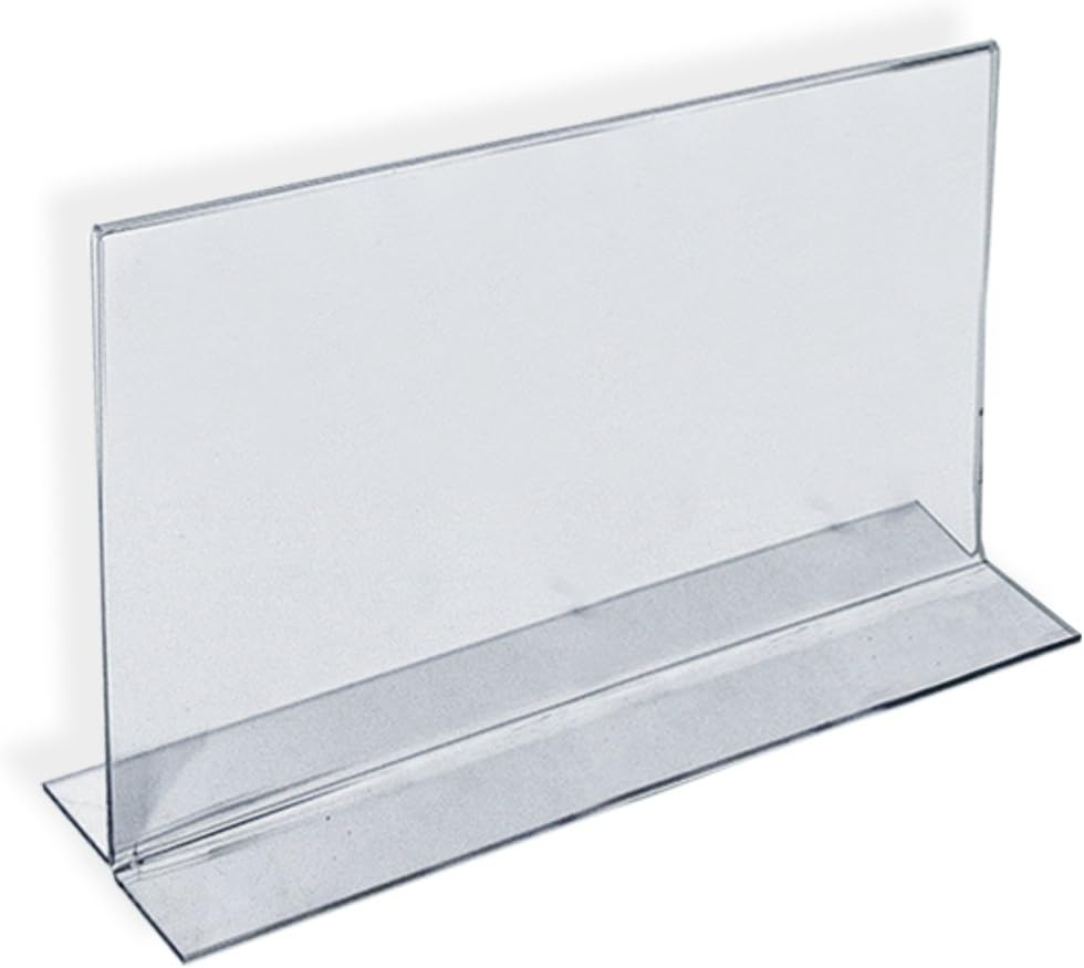 Azar Displays Double-Foot 2-Sided Acrylic Sign Holders