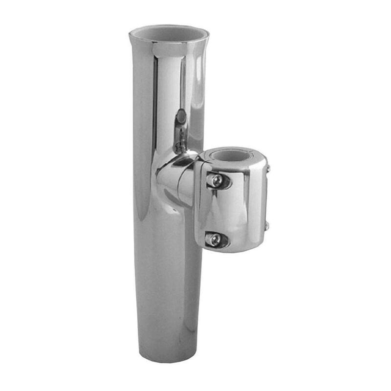 TACO Stainless Steel Clamp-On Adjustable Rod Holder - Fits 1-11/16" & 1-15/16" O.D. Pipe