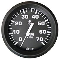 Faria Beede INSTRUMENTS Faria 32805 Euro Tachometer (7000 RPM) - 4", Black Electromechanical Gauge