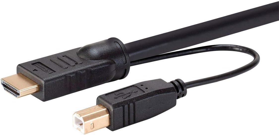 Monoprice - 136645 HDMI USB Combo Cable - 10 Feet, 4K@60Hz, High Dynamic Range (HDR) for KVM Switches - Switch Series Black