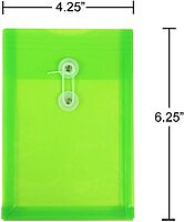 JAM PAPER Open-End Plastic Envelopes, Button & String