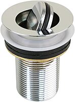 Scandvik Sink Drain w/Flip Stopper - Chrome Plated Brass
