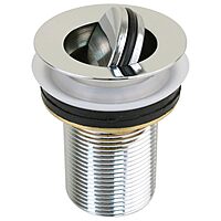 Scandvik Sink Drain w/Flip Stopper - Chrome Plated Brass