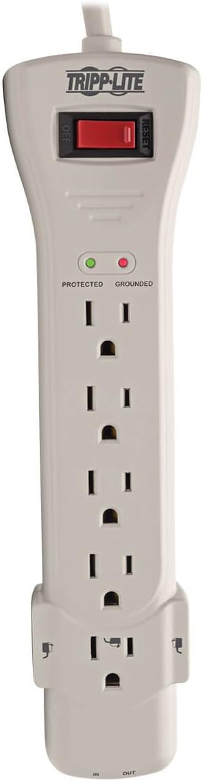 Tripp Lite 7-Outlet Surge Protector Power Strip with Right-Angle Plug