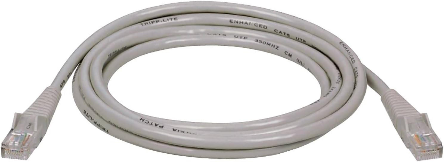 Tripp Lite Cat5e 350MHz Snagless Molded Patch Cable (RJ45 M/M) - Gray, 7-ft.(N001-007-GY)