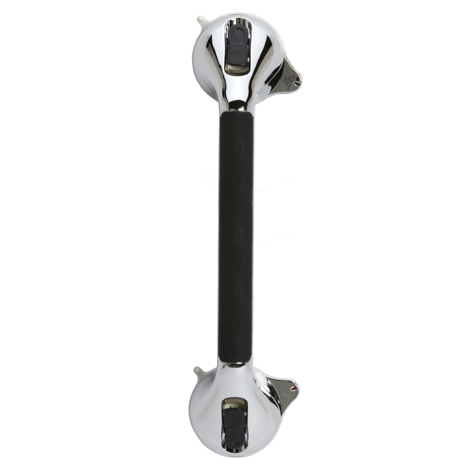 HealthSmart Suction Cup Grab Bar With Germ Protection, 16inH x 2inW x 3 1/2inD, Chrome