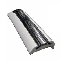 TACO Semi-Rigid Rub Rail Kit - White w/Flex Chrome Insert - 70'