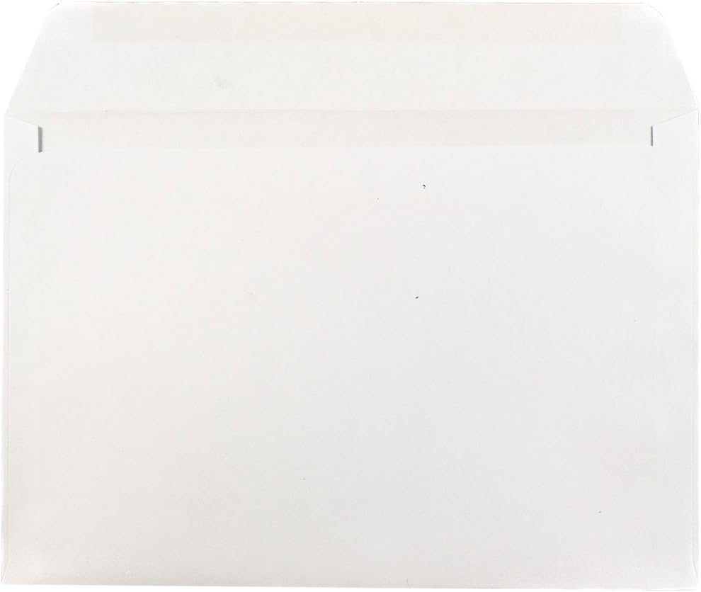 JAM PAPER Booklet Envelopes With Gummed Closure - White