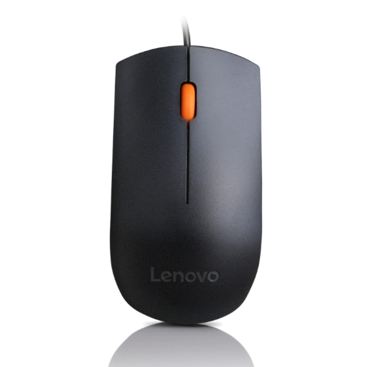 Lenovo 300 USB Wired Computer Mouse - Full Size Optical Ambidextrous Mouse with 1600 DPI, Reliable USB-A Wired Connection