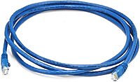 Monoprice 7FT 24AWG Cat6 550MHz UTP Ethernet Bare Copper Network Cable - Blue